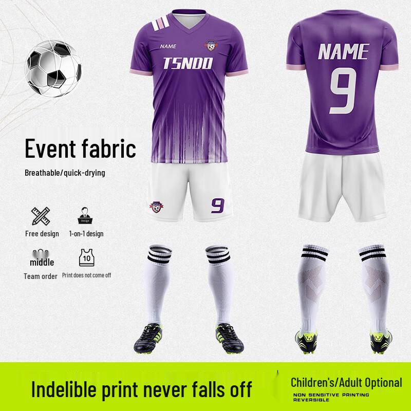 Unisex Short Sleeve Soccer Uniform Set