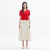 PLASTIC ISLAND Ruffle Belt Tuck Skirt Ps2Ws482