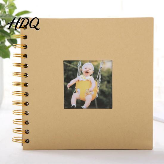 Small Photo Album Album 6 Inch Baby Memory Book Mini Scrapbook for Kids with Stickers & Decorative Compact Borders DIY First Year Milestone