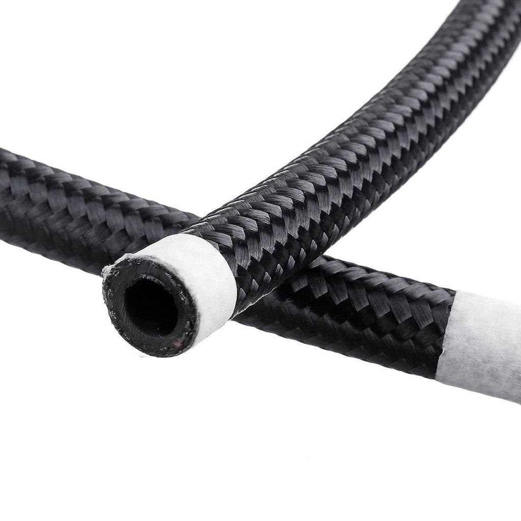 5FT AN6 AN10 Universal Car Fuel Hose Oil Gas Line Nylon Steel Braided Radiator Brake Hose Pipe  Nylon/Stainless Steel Braided