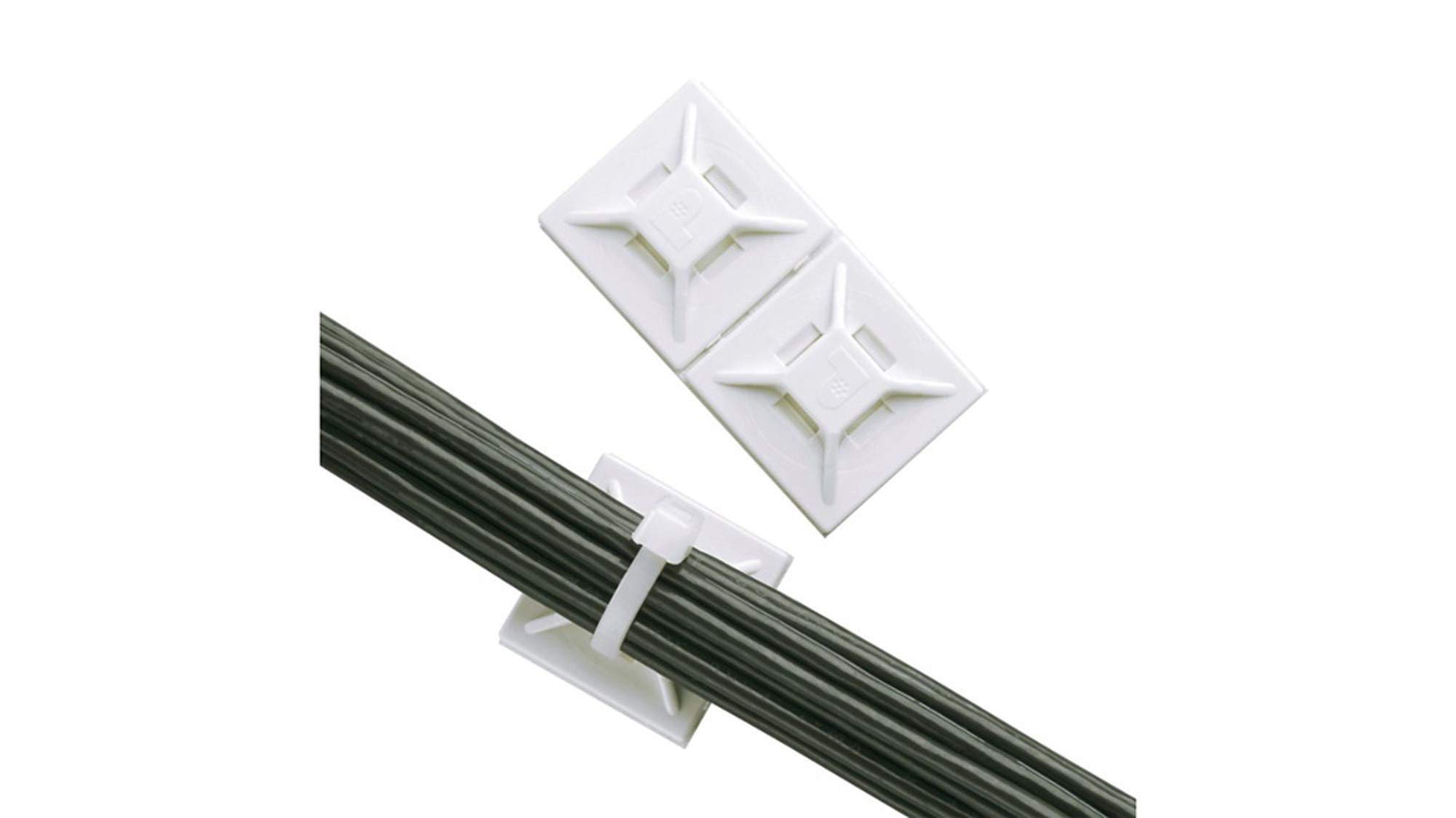 

Panduit ABMM-AT-D Cable Tie Mount, Adhesive Backed, High Temperature, 4-Way, ABS, White (500-Pack)