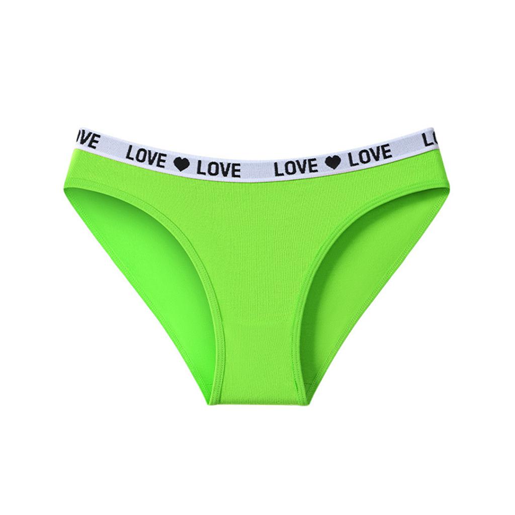 Women's Seamless Low- Letter Print Bikini Panties for Sports and Casual Wear