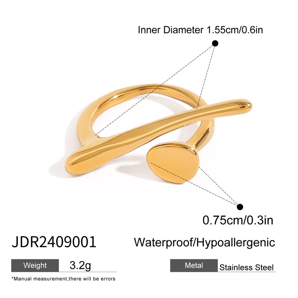 Irregular stainless steel ring exaggerated ring titanium steel jewelry European and American rings