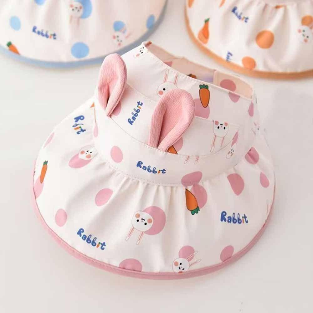 Cartoon Print Cute UV Sun Hat Polyester Sun Protector Hats Children's Sun Hat  Beach Activities