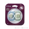 Glow Silikonschnuller als Geschenk für Neugeborene b.box Babys, [Echt] Himmelblau/Salbei 6m+