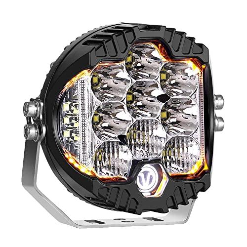 KAWELL 50W Fog Lamp 5 Inch Driving Light Fog Lamp Aftermarket Wrangler Headlight Combo