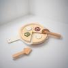 Puzzle din lemn cu pizza și set de joacă de rol pentru copii - Jucărie interactivă practică de bucătărie.