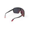 Rudy Project SPINSHIELD Sports Black Matte Sunglasses, Multi-Laser Red, SP723806-0002