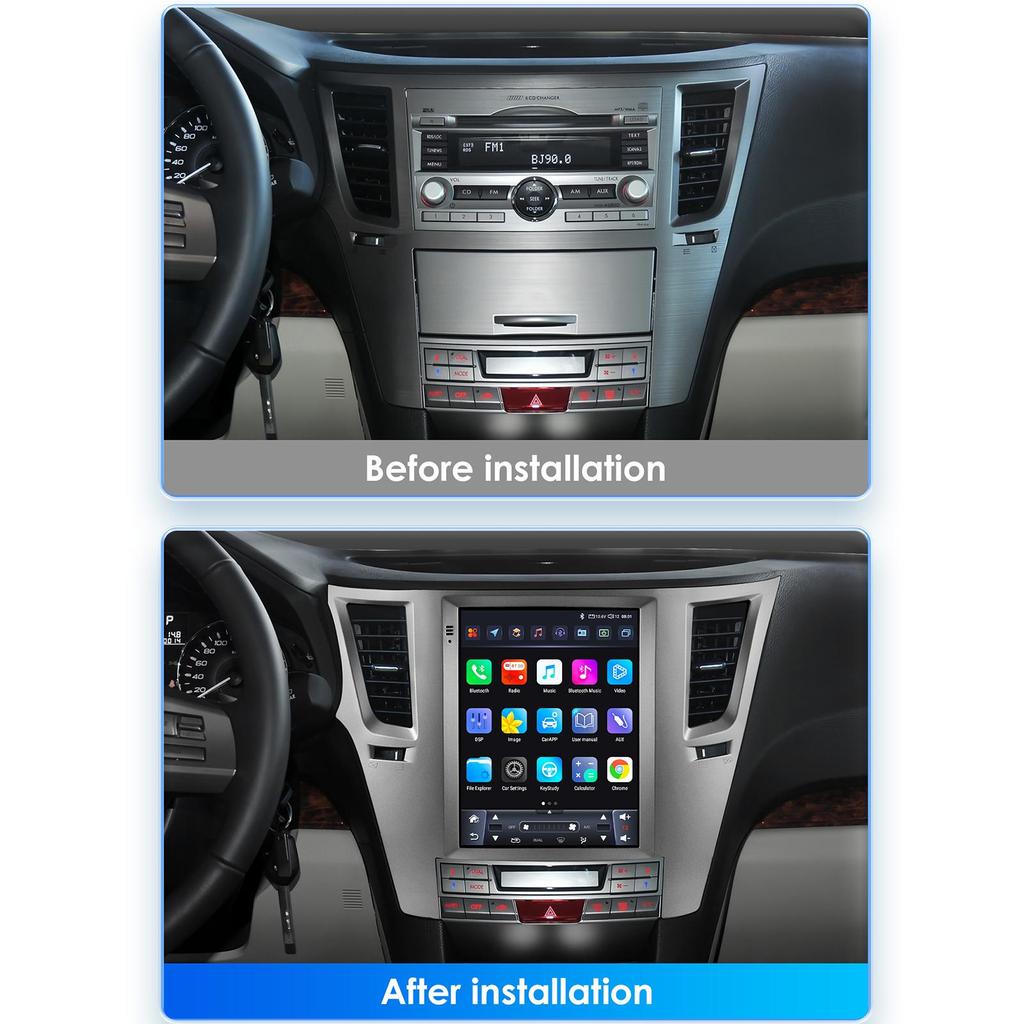 Ossuret 9.7" Android 13 Wireless Carplay  for Subaru Outback Impreza Legacy 2009-2014 GPS Stereo Car Radio  Intelligent Multimedia Player 4G BT 2 Din