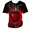 Apple Fruit 3D Print Kids Short Sleeve Tee Round Neck Daily Weekend Outdoor Gathering Casual Top