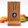 1pc Evil Eye Pendant Necklace Glass Leather Rope Chain Turkish Protect Lucky Necklace for Women Men