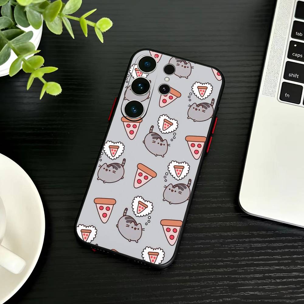 Cute cat P-Pusheenes-pc-es Phone Case For Samsung S26,S25,S24,S23,S22,S21,S20,Plus,Fe,Lite,Others Black Cover Samsung S21plus