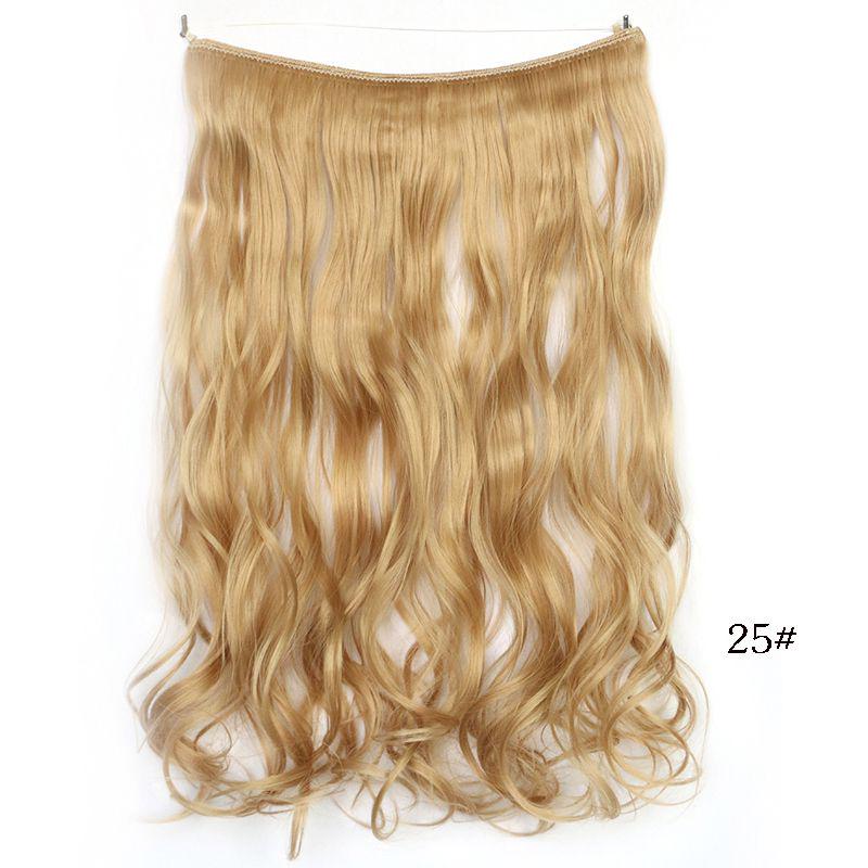 Luxurious Women Hair Extensions Long Wavy Synthetic Hairpiece 45cm For Effortless Elegance
