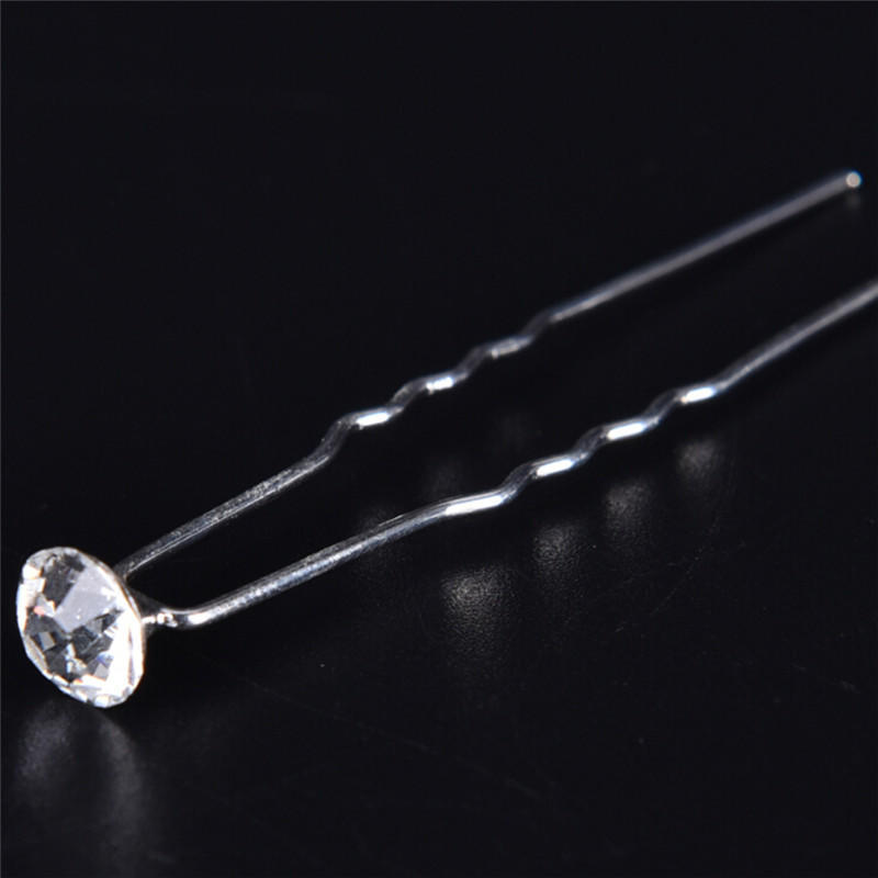 20 Stück Klar Kristall Strass Diamant Hochzeit Braut Abschlussball Haarspangen Haarnadel