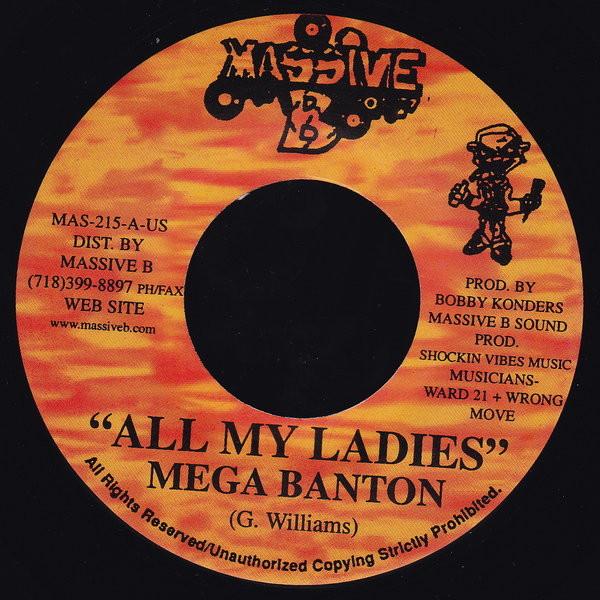 7inch Record MEGA BANTON / RICKY RUDIE - All My Ladies / Real Bad Dog MAS215 Massive B 2002 US Reggae, Ska & Dub Used