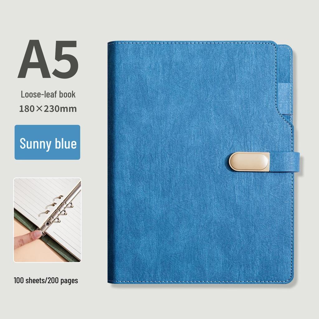 Luxury A5 Loose-leaf Business Notepad with Custom Logo