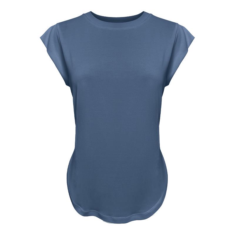 

Летняя женская свободная дышащая футболка для фитнеса и йоги S