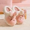 Cute cartoon cotton slippers women's autumn and winter indoor home non-slip warm plush thickened plush kitten cotton mop