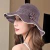 Flower Sun Hat Children's Summer New Hollow Fashion Internet Celebrity Versatile Sun Hat Breathable Face Cover Sunscreen Basin Hat