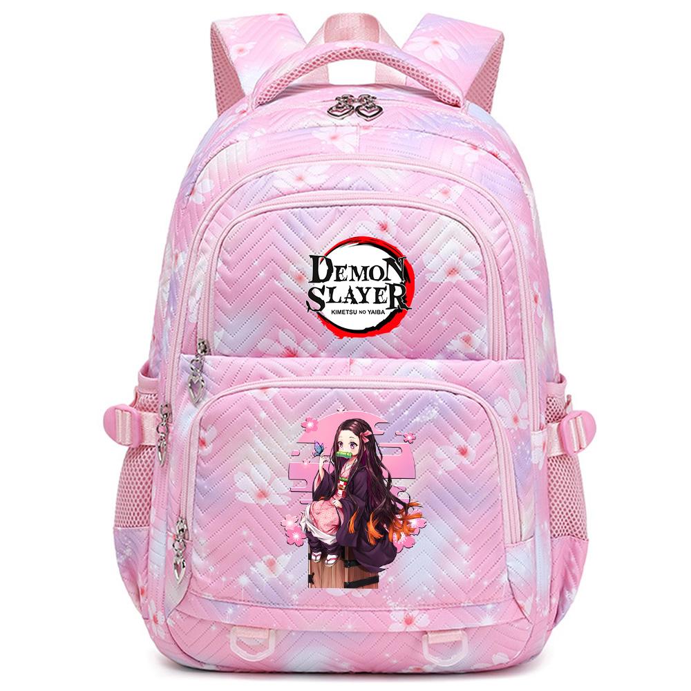 Školní batoh s potiskem Anime Demon Slayer pro studenty, teenagery, chlapce, dívky, ženy, cestovní batoh Mochila Escolar