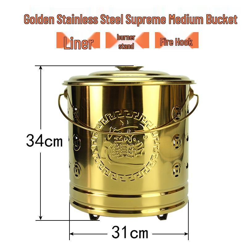 Stainless Steel Paper Burning Basin - Fire Pit and Incinerator Bucket