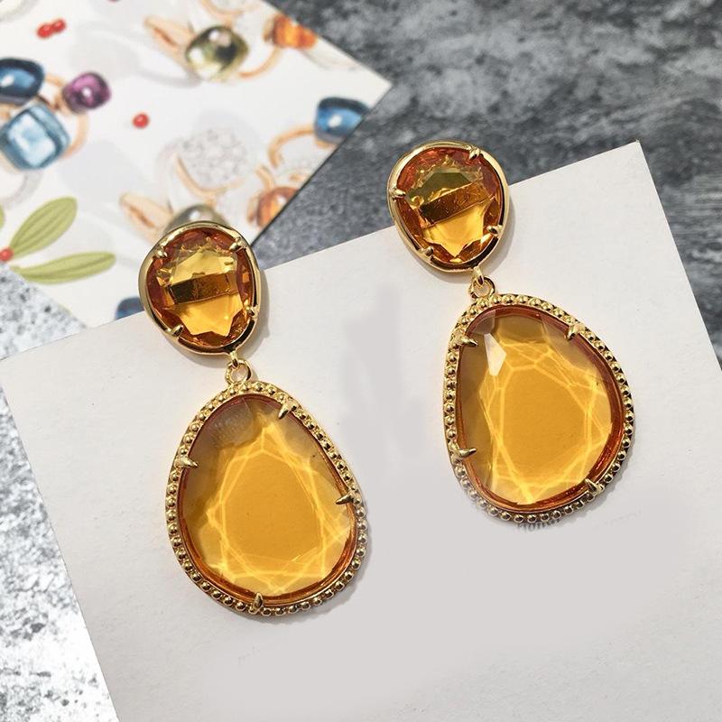 

Длинные серьги в стиле ретро в китайском стиле с конфетами, клубникой, пудрой, кристаллами и камнями, щедрые простые серьги Ruili