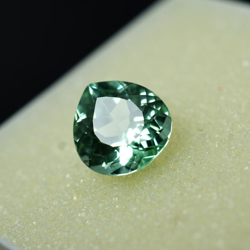 4.20 Ct Natural Bluish Green Sapphire Pear Stunning Montana Certified Gemstone