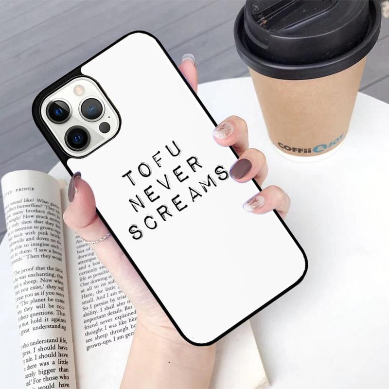 VEGAN FOOD QUOTES ANIMAL LOVE VEGGIE Phone Case For iPhone 17 Air 14 15 16 13 12 Max Cover For Apple Pro Max Plus