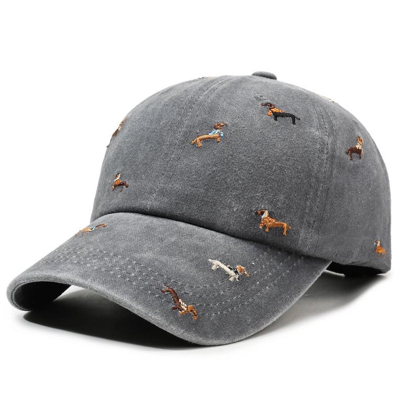 

Vintage Spring and Autumn Fashion Washed Australian Wool Soft Top Baseball Cap, Street Style Distressed New Duckbill Cap with Em 56-58cm сірий колір