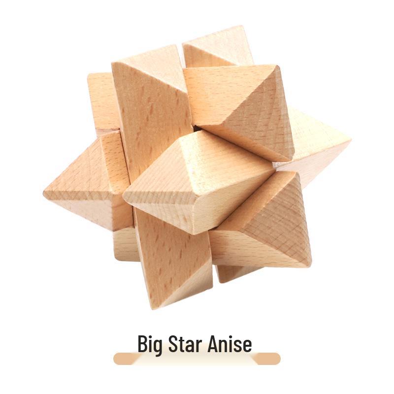 

Класичні Дерев яні Розвиваючі Іграшки: Гра-головоломка Замок Конгмінга та Лубаня для дітей та дорослих