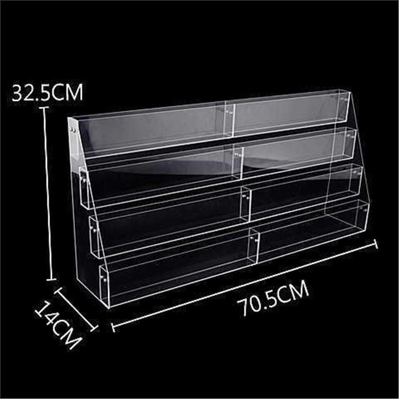 Multifunctional Acrylic Display: Booklet Rack, Pen Holder, Notebook & Magazine Organizer, Greeting Card Stand.