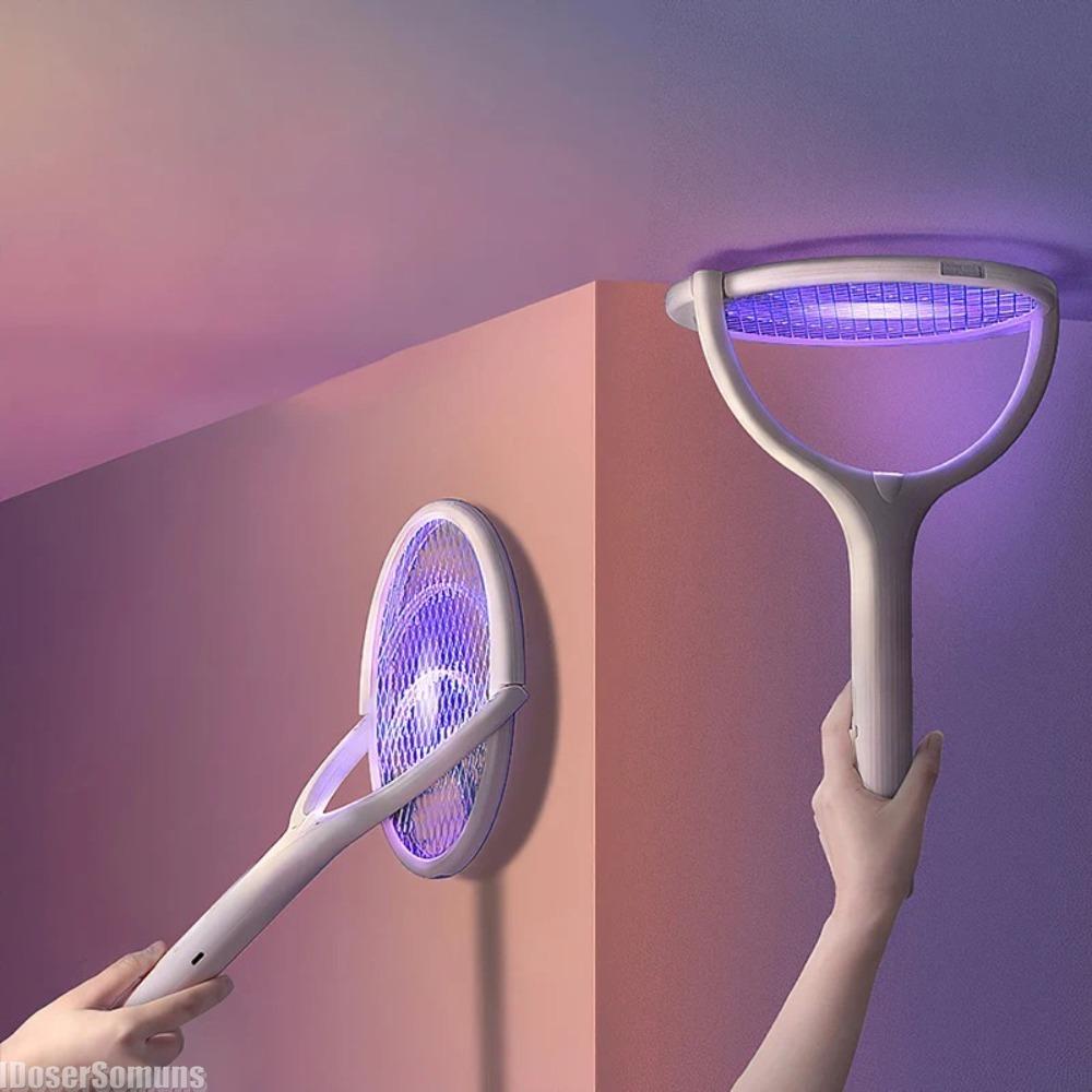 

5 in 1 ABS Adjustable Electric Mosquito Swatter Fast Charging Racket Kill Fly Bug Safety Insulated Battery Powered Lamp