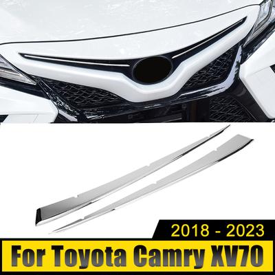 Couverture de calandre inférieure de pare-choc avant de voiture en acier inoxydable, bandes brillantes en maille centrale, pour Toyota Camry XV70 SE XSE 2018 – 2022 2023