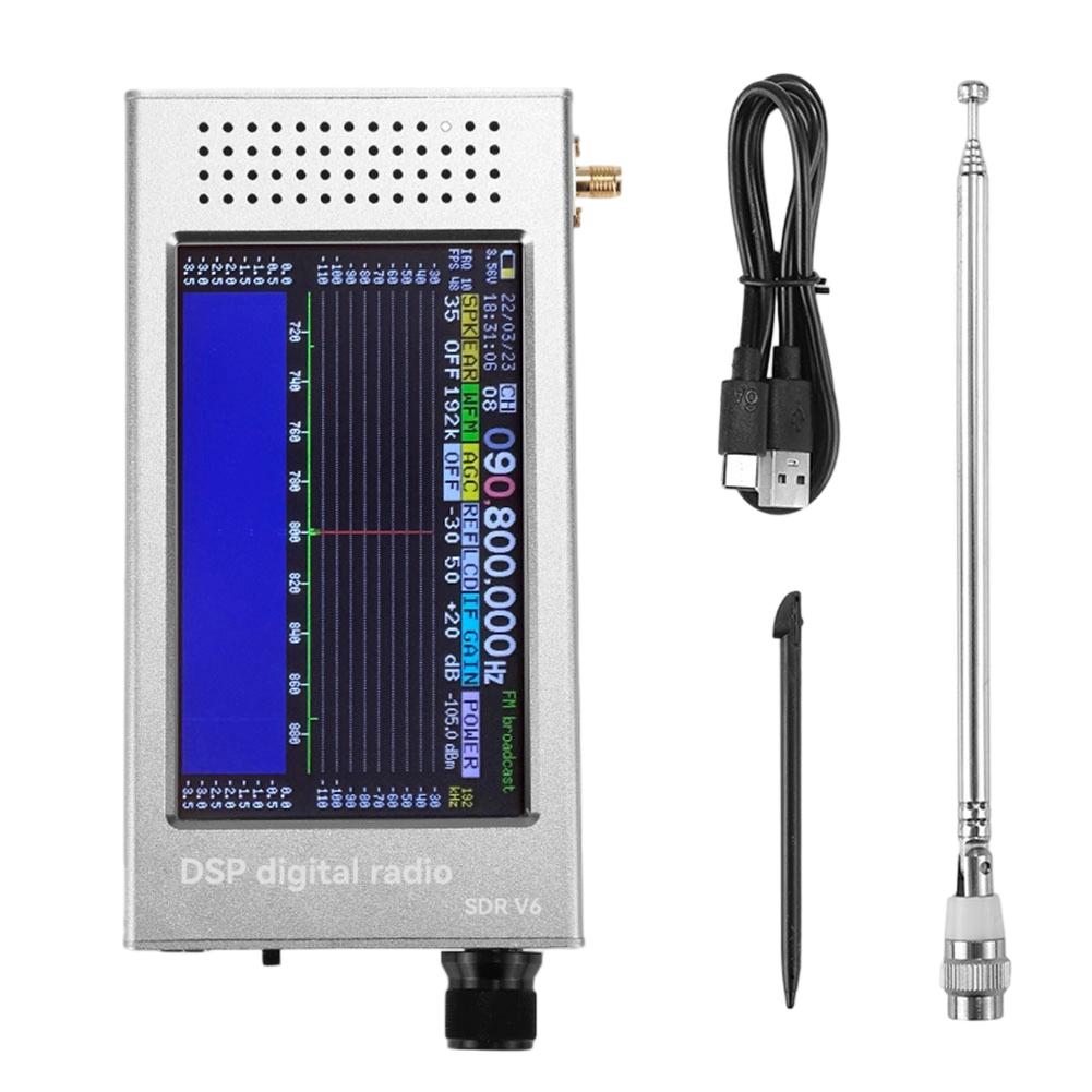 Portable Radio V6 with Firmware 110d Aluminum Alloy Housing 43 Inch IPS Touchscreen Full Band Support 100kHz 149MHz