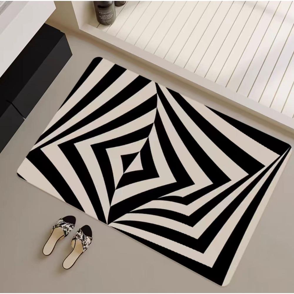 Modern Simple Bathroom Floor Mat Diatom Mud Toilet Quick Drying Door Mat Toilet Absorbent Non-slip Can Be Cut Foot Mat Suction