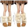 Kawaii Faux Fur Furry Leg Warmers Japanese Style Thickened Long Tube Sock JK Foot Cover Knee High Girls Socks Women Uniform