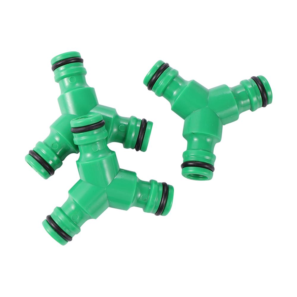 10 Pcs 16mm Garden Irrigation Quick Connector Y Type 3 Way Garden Hose Connector Garden Hose Splitter Fast Repair Coupling