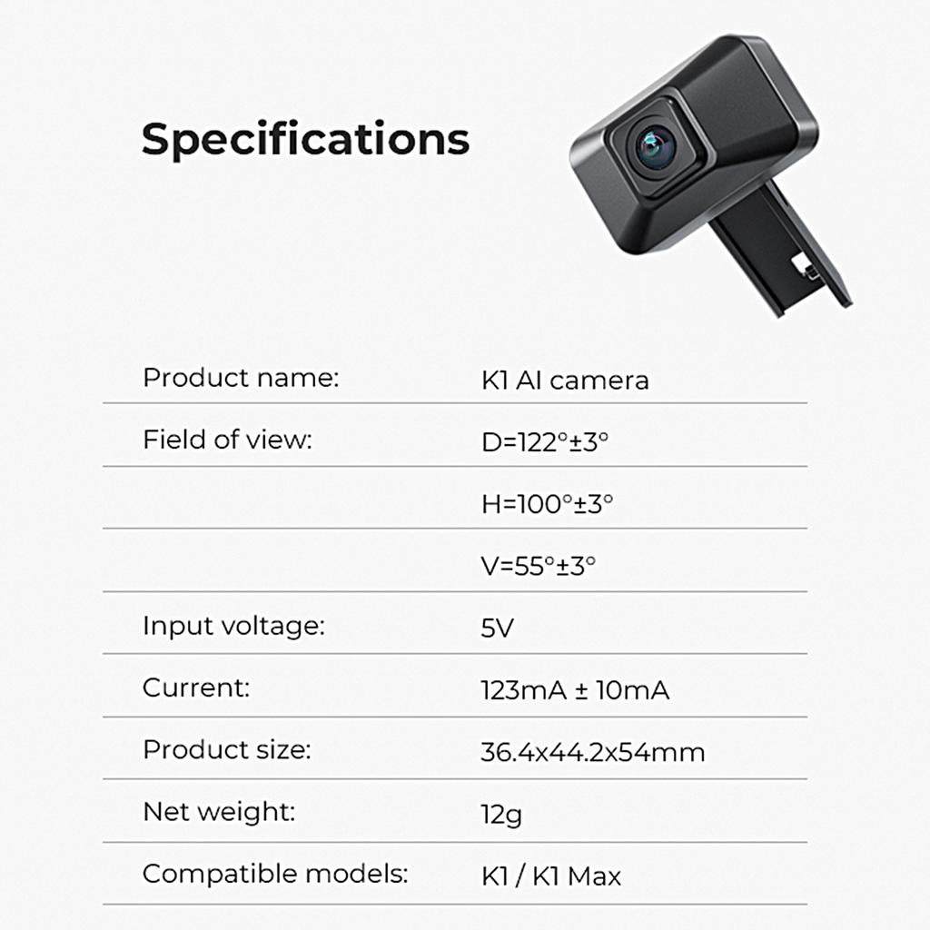 Creality K1 AI Camera Control Intelligent Assistant Støtte sanntidsvisning og HD-kvalitet