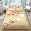 3D Family Bedding Single Double Bed Full Size Bedding Plum Blossom Pattern Pillowcase and Quilt Cover Noble and Washable Family Decoration