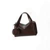 Soft Leather Retro Boston Bag, New Fashionable and Versatile High-end Handbag, Simple and Casual Shoulder Bag