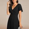 Amazon Cross-border 2026 New Dress Chiffon Small Dress Bridesmaid Women's V-neck Party Dinner Medium and Long Dress