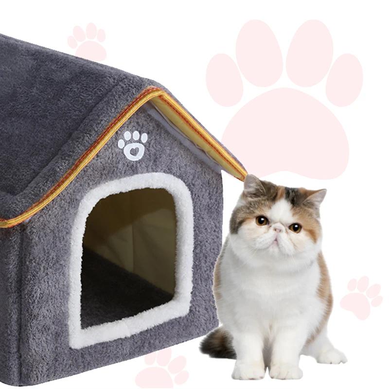 For Pet House Removable Washable Cat House Puppy Cave Sofa Pet Bed House For Extra Small Dogs And Small And Medium Cats