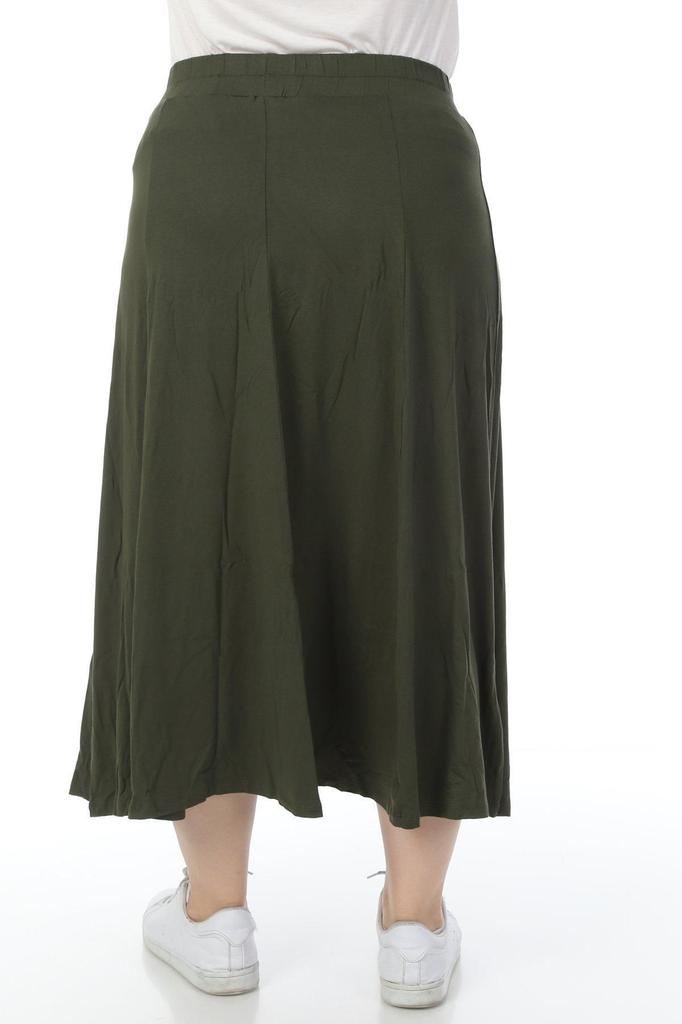 Damenstil Übergröße Rock 8-teiliger Rock mit elastischem Bund