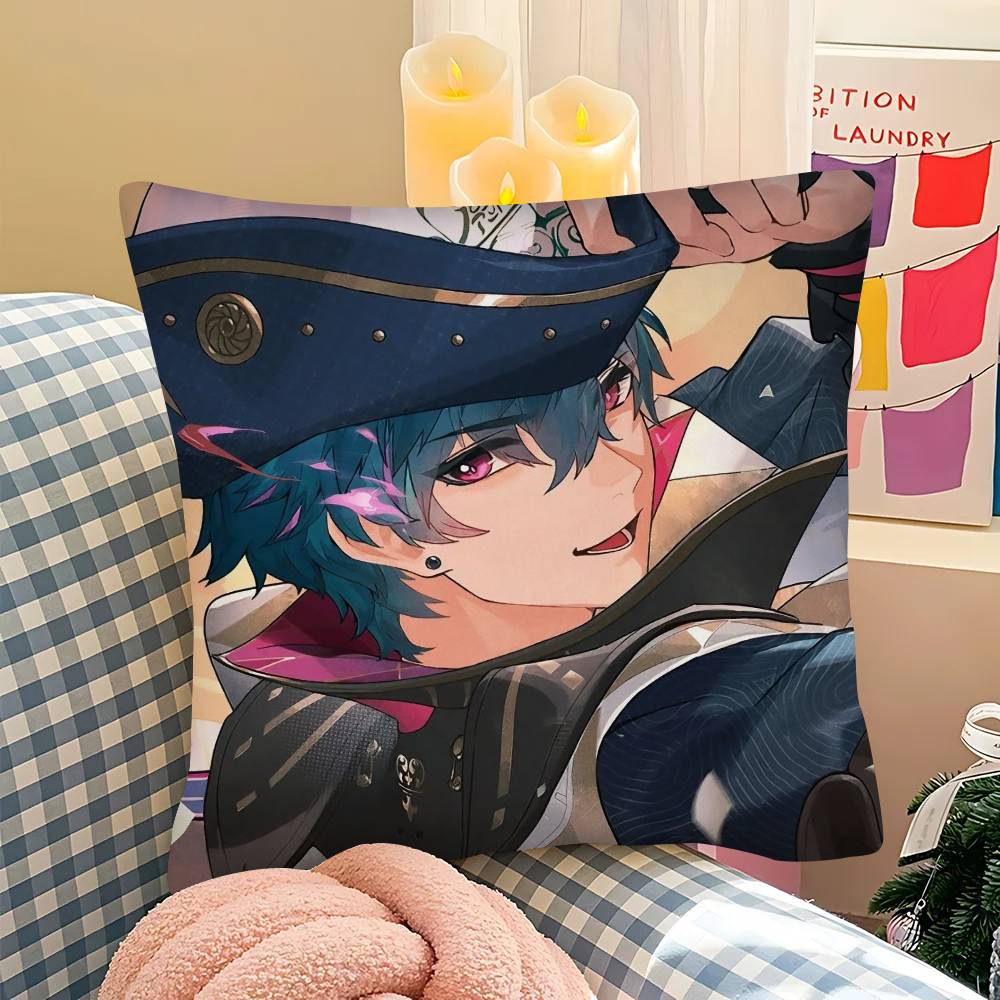 

1pc Cute Anime Figure Brant Pillow Case Fashion Square Pillowcase Bedroom Sofa Room Ins Decoration Leisure 40x40cm