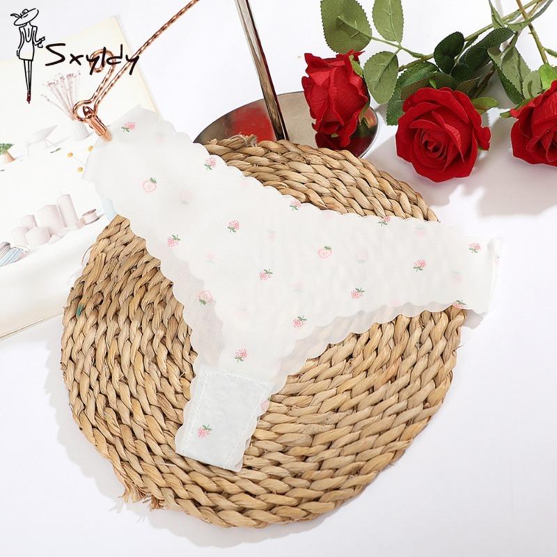 

Женские ультратонкие стринги Ice Silk Waves Without Trace для девочек с низкой талией, удобные дышащие трусики из хлопка M белый