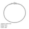 Korean Style Stainless Steel Ripple Chain Bracelet for Women