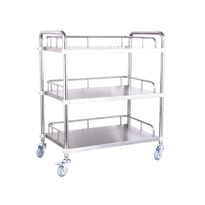 Stainless Steel Mobile Instrument Cart for Beauty Salon and Oral Care
