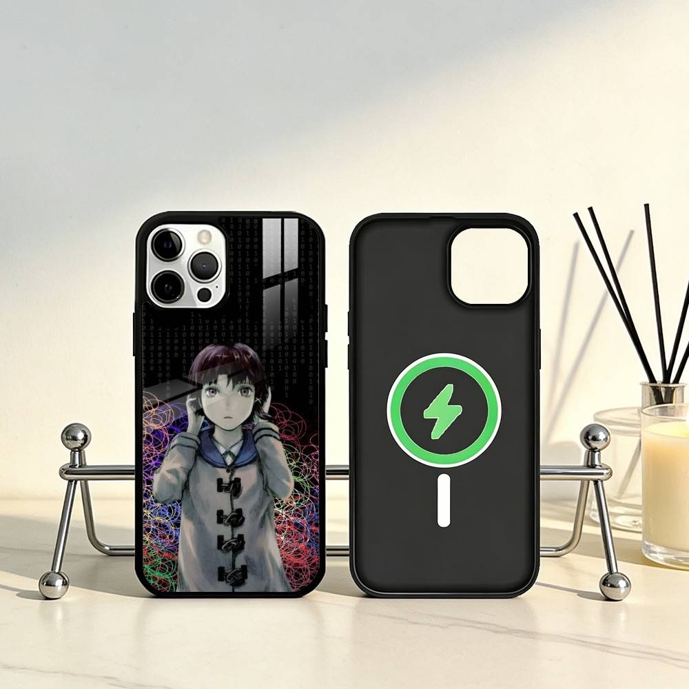 

S-Serial Experiments L-Lain Phone Case For iPhone17,16,15,14,13,12,11 Plus,Pro Max Magnetic For Magsafe Wireless Charging iPhone11PROMAX