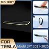 Door Handle Protective Stickers for Tesla Model 3/Y 2021-2025 Accessories Anti-Scratch Glow-in-the-Dark Decals Door Decoration