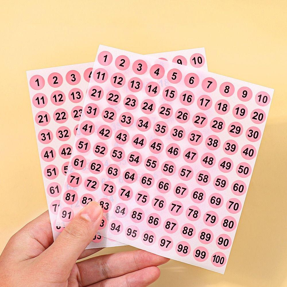 100 Blatt Selbstklebende Aufkleber mit fortlaufenden Nummern 1-100 Kleidergrößenetikett Friseursalon